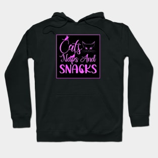 Cats, Naps And Snacks Hoodie